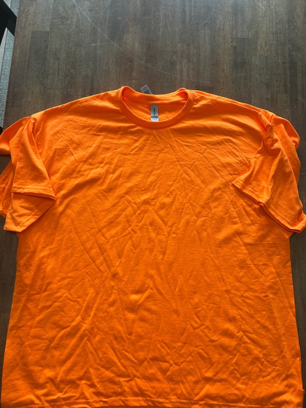 (2) New 3XL Gildan Men’s Short Sleeve Crew Neck T-Shirt - Vibrant Orange